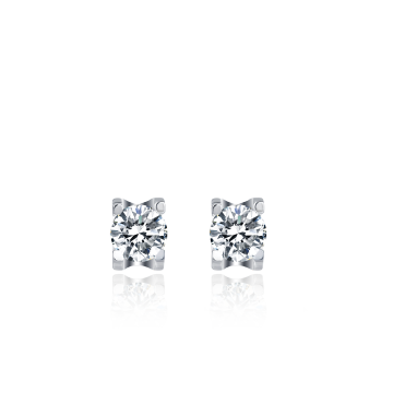 New Style Luxury  925 Sterling Silver Moissanite Women Engagement Four Prongs Single Diamond Wedding Party Stud Earrings